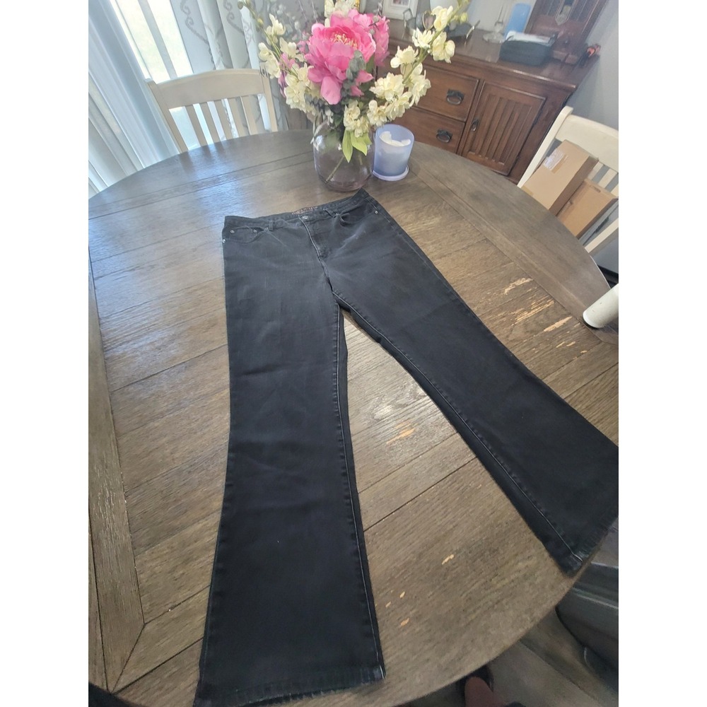 Lauren Jeans Co. Women's Size 16 w29 Black Denim Classic Bootcut Jeans